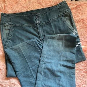 Forever 21+ Light Blue Flare Leg Jean